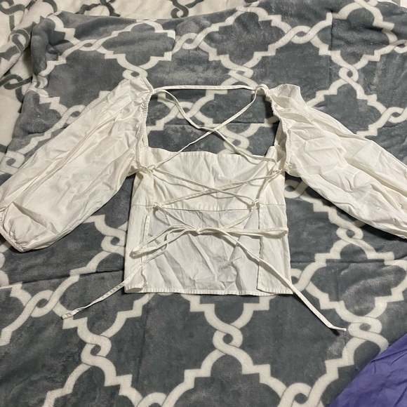 Reformation celia top SZ 2 white backless tie xs - Picture 4 of 6